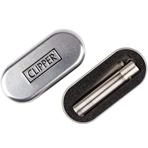 Weedness Clipper Feuerzeug 1 Stück Silber Leaf aus Metall Spezial Edition - Bong Limited Gas Pfeifen Einweg Pfeife Set von Weedness