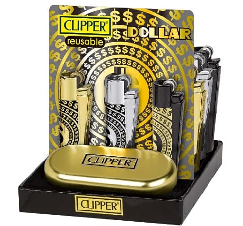 Weedness 1 x Clipper Feuerzeug Spezial Edition Dollar - Limited Clipper Gas Feuerzeug Bong Feuerzeug Pfeifen Feuerzeug Einweg Pfeife von Weedness