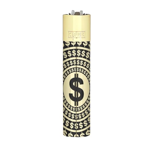 Weedness 1 x Clipper Feuerzeug Spezial Edition Dollar - Limited Gas Bong Pfeifen Einweg Pfeife von Weedness