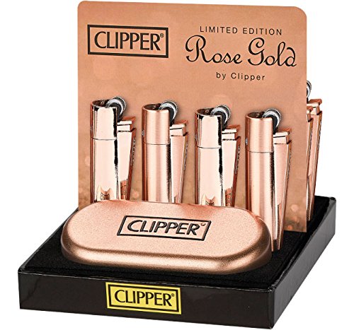 Weedness 1 x Clipper Feuerzeug Spezial Edition Rose Gold - Limited Clipper Gas Feuerzeug Bong Feuerzeug Pfeifen Feuerzeug Einweg Pfeife von Weedness