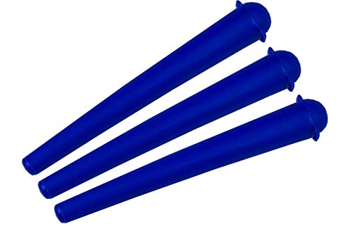 Weedness Joint-Hülle Blau 3 Stück 12 cm Geruchsdicht für King Size Long Paper - Transporthülle Aufbewahrung Tube Case Etui Behälter Luftdicht Box Röhrchen von Weedness