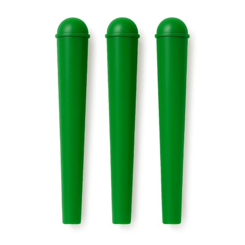 Weedness Joint-Hülle Dunkelgrün 3 Stück 12 cm Geruchsdicht für King Size Long Paper - Transporthülle Aufbewahrung Tube Case Etui Behälter Luftdicht Box Röhrchen von Weedness