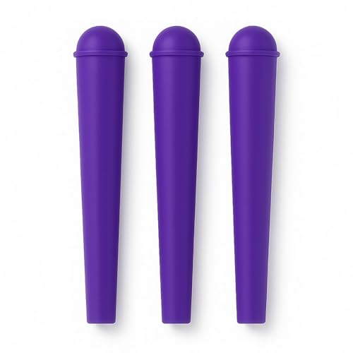 Weedness Joint-Hülle Lila 3 Stück 12 cm Geruchsdicht für King Size Long Paper - Transporthülle Aufbewahrung Tube Case Etui Behälter Luftdicht Box Röhrchen von Weedness