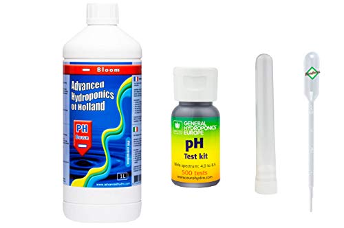 Weedness Advanced Hydroponics pH-Minus 500 ml Blüte + pH Tester - ph-senker Heber Dünger Pflanzen Grow Anbau Indoor Down Granulat Tomaten Rasen Orchideen von Weedness