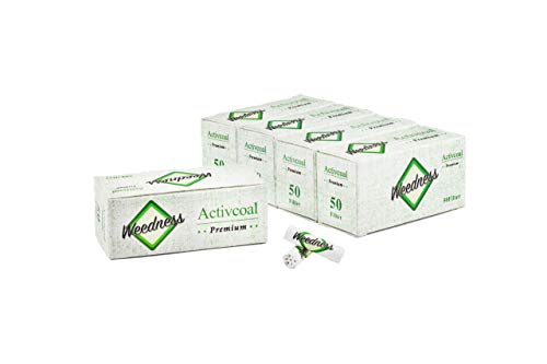 Weedness Aktivkohlefilter-Slim 250 Stück 7 mm Teer- & Nikotin-Filter - Zigarettenfilter Joint Kohlefilter Active Tip Eindrehfilter Filter Tips von Weedness