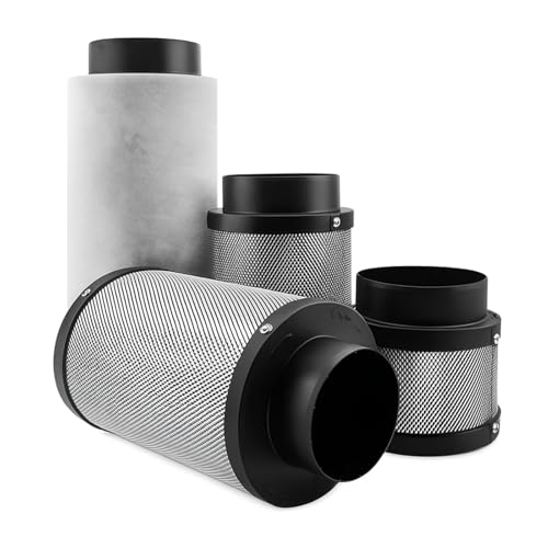 Weedness Airontek Aktivkohlefilter Grow 150 m³/h 125 mm 12 cm - Anti Geruch Belüftung Geruchsfilter Abluftfilter Anbau Indoor Outdoor von Weedness