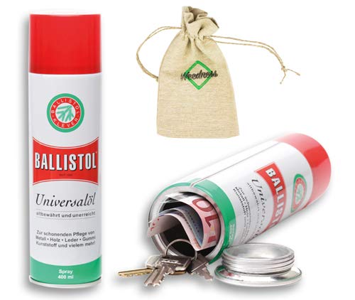Weedness BALLISTOL Universalöl Dosen-Safe Geldversteck - Dosentresor Versteckdose Geheimversteck Mini Tresor Strandsafe von Weedness