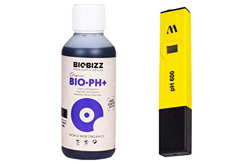 Weedness BioBizz Bio pH+ Plus 500 ml + Digitales pH-Messgerät - pH-Heber Grow Anbau Indoor Dünger Ph Plus Flüssig Heben von Weedness