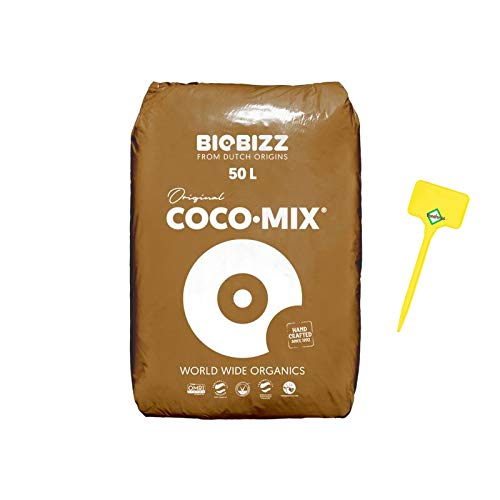 BioBizz Coco Mix 50 Liter - Kokoserde gepresst Blumenerde Substrat Humusziegel Kokos Anzuchterde Grow von Weedness