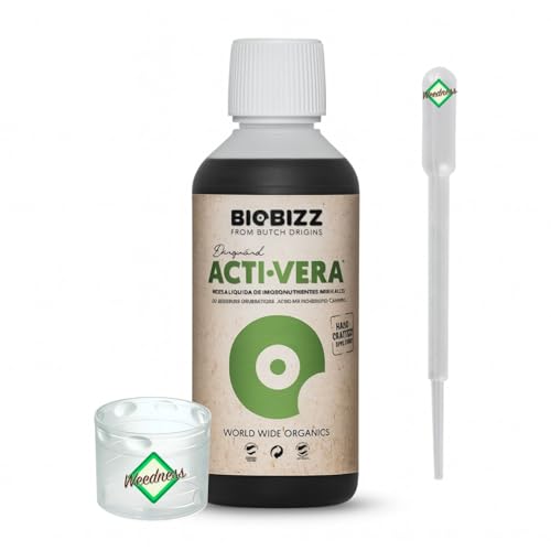 Weedness BioBizz Dünger Acti-Vera 1 Liter - Grow Tomaten Naturdünger NPK Orchideen Palmen Bio Gemüse Bonsai Organischer von Weedness