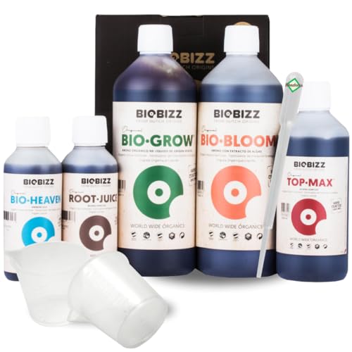 Weedness BioBizz Dünger Set 5-Teiliges Indoor Try Pack - Naturdünger Bio Grow Starters Pack Orchideen Blaukorn von Weedness