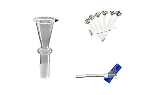Weedness Bong-Glas-Kopf 14,5 mm Schliff Trichter Big 3-teiliges Set - Steckkopf Chillum Adapter Bong Zubehör Köpfchen Head Aufsatz Bowl von Weedness