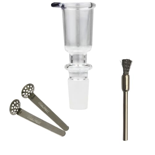 Weedness Bong Glas Kopf 18,8 mm Schliff Bigboody 3-teiliges Set - Köpfchen Chillum Steckkopf Aufsatz Zubehör Adapter von Weedness