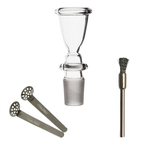 Weedness Bong Glas Kopf 18,8 mm Schliff Tulpe 3-teiliges Set - Köpfchen Chillum Steckkopf Aufsatz Zubehör Adapter von Weedness