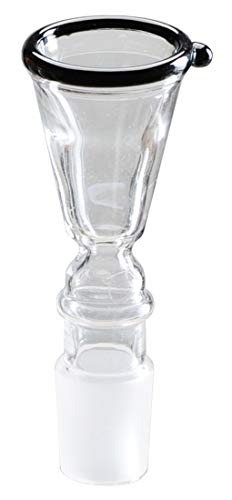 Weedness Bong Glas Kopf 18,8 mm mit Schwarzem Rand - Chillum Köpfchen Steckkopf Adapter Aufsatz Zubehör von Weedness