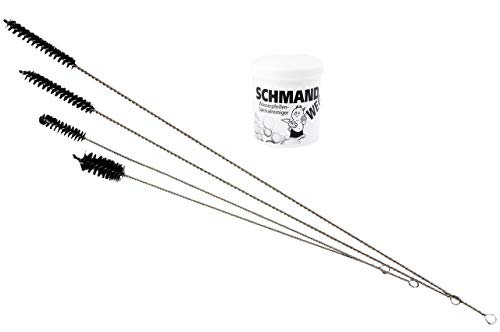 Weedness Bong-Reiniger-Set mit 4 Premium Pfeifenbürsten - Pfeifenreiniger Shisha Reinigungsset Wasserpfeifen Pfeifenputzer Reinigungsbürsten Schmand Weg von Weedness