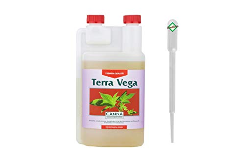 Weedness Canna Terra Vega 1 Liter - Wachstumsphase Grow Anbau Indoor Wuchs Dünger Bio Tomaten Gurken Flüssigdünger Organischer Wachstum von Weedness