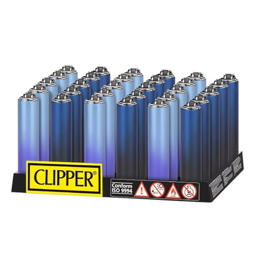 Weedness Clipper Feuerzeug Metall Cover Blue Gradient Hülle – Limited Gas Bong Pfeifen Einweg Pfeife Metall Box von Weedness