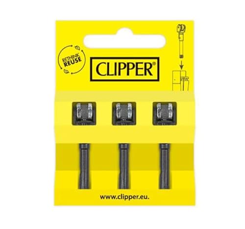 Weedness Clipper Feuerzeuge Ersatz-Feuersteine Reibrad 3 Stück - Flintsystem Limited Clipper Gas Feuerzeug Bong Feuerzeug Pfeifen Einweg von Weedness