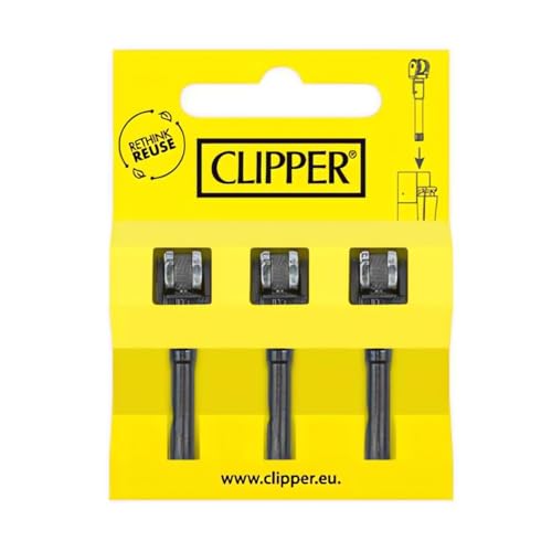 Weedness Clipper Feuerzeuge Ersatz-Feuersteine Reibrad 3 Stück - Flintsystem Limited Clipper Gas Feuerzeug Bong Feuerzeug Pfeifen Einweg von Weedness