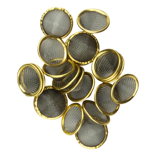 Weedness Cup Bong-Siebe Ø 15 mm 100 Stück aus Edelstahl Feinmaschig Korrosionssicher - Pfeifensieb Chillum Glasbong Einlegesieb Metallsieb Kopf Zubehör Siebchen Klein Mini Gitter Kopfsieb Weedness Cup Bong-Siebe Ø 15 mm 100 Stück aus Edelstahl Feinmaschig Korrosionssicher - Pfeifensieb Chillum Glasbong Einlegesieb Metallsieb Kopf Zubehör Siebchen Klein Mini Gitter Kopfsieb von Weedness