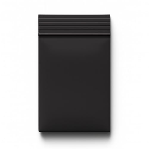 Weedness Druckverschluss-Beutel 6 x 8 cm Schwarz 100 Stück EXTRA DICK - Plastik Tüten Zip Beutel Tütchen mit Plastikbeutel Kleine Transparent Durchsichtig Verpackung Baggys von Weedness