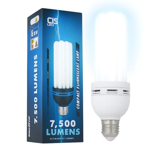 Weedness ESL Pflanzenlampe 250 Watt Energiesparlampe Wuchsphase – E40 Fassung 6400K Grow Anbau Indoor Lampe Birne von Weedness