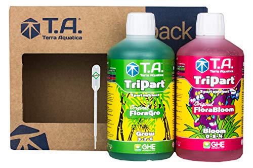 Weedness GHE Dünger Tripak Flora Starter Set Basic 2-teilig – Grow Tomaten Naturdünger NPK Orchideen Palmen Bio Gemüse Bonsai Organischer von Weedness