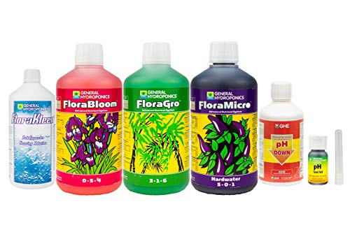 Weedness GHE Dünger Tripak Flora Starter Set Professionell 6-teilig – Grow Tomaten Naturdünger NPK Orchideen Palmen Bio Gemüse Bonsai Organischer von Weedness