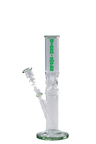 Weedness Glas-Bong 14,5 mm Schliff Ø - 42 mm - 33 cm hoch Grün - Mini Eisbong Icebong Bong Glas Komplett Set von Weedness