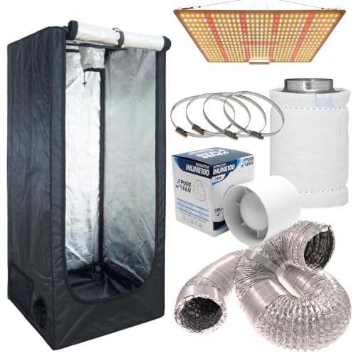 Weedness Grow Box Komplett Set LED 480 Watt Basic 120x120x200 cm - Zuchtzelt Growschrank Growzelt Anbau Indoor Complete Crow von Weedness