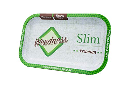 Weedness Drehtablett-Rolltablett Drehunterlage Mischschale - Metall Rolling Tray Box Kiffer Zubehör Raucher Zubehör von Weedness