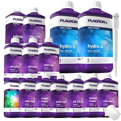 Weedness Plagron Hydro Dünger Set XXL Profi - Grow Anbau Indoor Outdoor Bio Dünger NPK Mineralisch Flüssig Weedness Plagron Hydro Dünger Set XXL Profi - Grow Anbau Indoor Outdoor Bio Dünger NPK Mineralisch Flüssig von Weedness