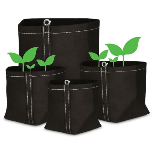 Weedness Pflanzsack 39 Liter 36 x 36 x 30 cm in Schwarz für Innen & Außen - Stofftopf Blumentopf Blumentöpfe Textil Pflanzentopf Pflanzgefäß Pflanzkübel Anzuchttopf Blumenkübel Vlies von Weedness