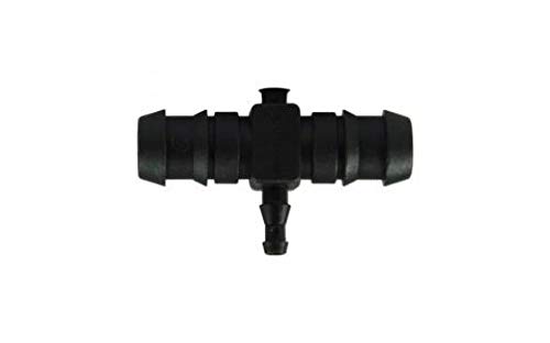 Weedness T-Verbindungsstück 2 x 16 mm auf 1 x 6 mm - Wasserschlauch PVC Automatische Bewässerung Bewässerungssystem Bewässerungsanlage von Weedness