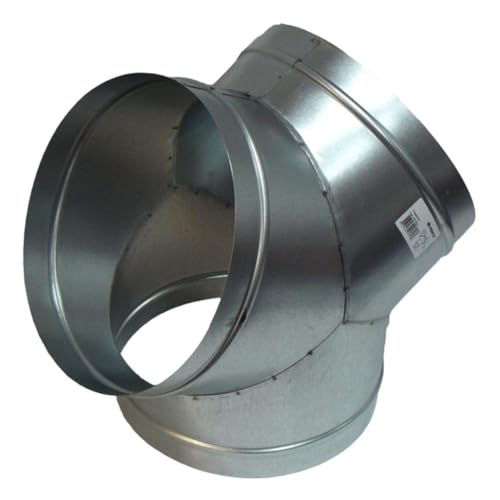 Weedness Y-Stück 100 mm Metall Rohr für Grow Abluft - Rohrlüfter Lüfter Aktivkohlefilter Ablauftschlauch Adapter Klimaanlage Klimagerät Anschluss von Weedness
