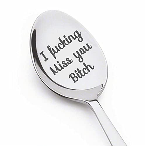Geschenk für Freunde | I Fucking Miss You Bitch – Gravierter Löffel Frauen Einzugsgeschenk den BFF Urlaubs-/Geburtstagsgeschenk Teenager Langstrecken-Beziehungsgeschenk 17,8 cm Edelstahl-Löffel Geschenk für Freunde | I Fucking Miss You Bitch – Gravierter Löffel Frauen Einzugsgeschenk den BFF Urlaubs-/Geburtstagsgeschenk Teenager Langstrecken-Beziehungsgeschenk 17,8 cm Edelstahl-Löffel von Weefair
