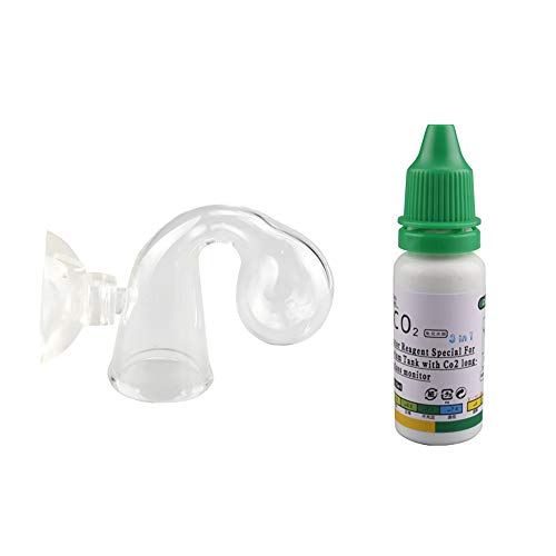 Weehey 15ML Aquarium CO2 Glass Drop Checker PH Langzeitmonitor Fischbogen Test-Detektor + Detektionsflüssigkeit von Weehey
