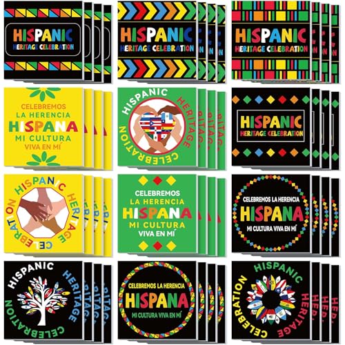 Weekgrat 96 Pcs Hispanic Heritage Month Notepads Bulk 4 x 4 Inch Hispanic Memo Pads Mini Notepad Small Paper Pocket Notebook for Kids Gift Party Favor Supplies School Office, Blank Notebooks von Weekgrat
