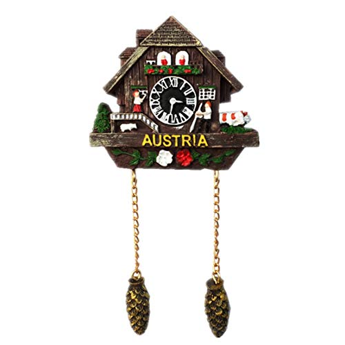 Kühlschrankmagnet Kuckucksuhr Österreich 3D Harz Handgemachtes Handwerk Tourist Travel City Souvenir Sammlung Brief Kühlschrank Aufkleber von Weekino Souvenir