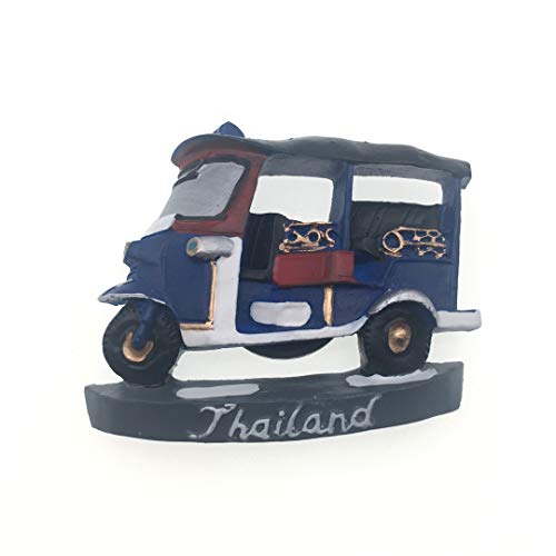 Kühlschrankmagnet Tuk-Tuk Auto Chiang Rai Thailand Thailand 3D Harz Handgemachtes Handwerk Tourist Reise Stadt Souvenir Sammlung Brief Kühlschrank Aufkleber von Weekino Souvenir