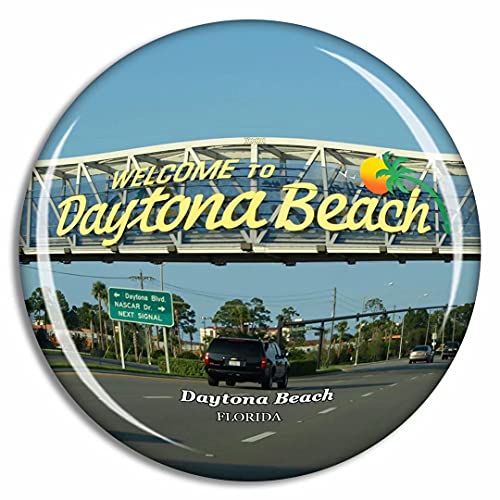 Weekino Daytona Beach Florida USA Kühlschrankmagnet Reisegeschenk Souvenir Kollektion 3D Kristallglas von Weekino