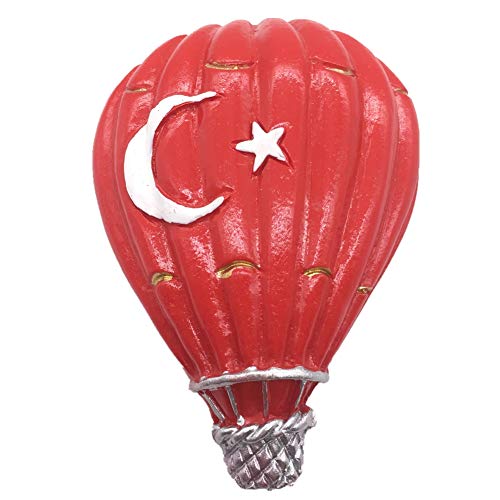 Flagge Feuerballon 3D Kühlschrankmagnet Harz Souvenir Tourist Geschenk Chinesische Magnet Handarbeit Heim- und Küchendekoration Buchstaben Kühlschrankmagnet Aufkleber Turkey von Weekino