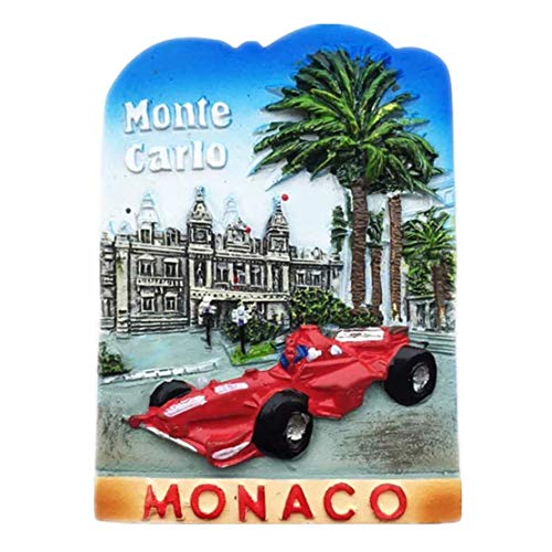 Kühlschrankmagnet F1 Monte Carlo Monaco 3D Harz Handgemachtes Handwerk Touristische Reise Stadt Souvenir Sammlung Brief Kühlschrank Aufkleber von Weekino