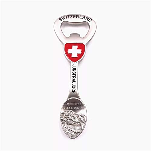 Kühlschrankmagnet Flaschenöffner Jungfraujoch Schweiz 3D Harz Kunsthandwerk Tourist Travel City Souvenir Sammlung Brief Kühlschrank Aufkleber von Weekino