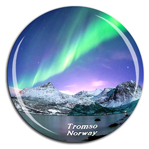 Weekino Aurora Tromso Norwegen Kühlschrankmagnet 3D Kristallglas Tourist City Travel Souvenir Collection Geschenk Stark Kühlschrank Aufkleber von Weekino