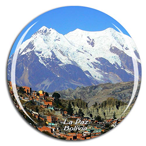 Weekino Bolivien La Paz Anden Kühlschrankmagnet 3D Kristallglas Touristische Stadtreise City Souvenir Collection Geschenk Starker Kühlschrank Aufkleber von Weekino