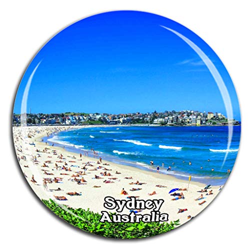 Weekino Bondi Beach Sydney Australien Kühlschrankmagnet 3D Kristallglas Tourist City Travel Souvenir Collection Geschenk Stark Kühlschrank Aufkleber von Weekino