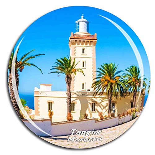 Weekino Cap Spartel Light Tangier Marokko Kühlschrankmagnet 3D Kristallglas Tourist City Travel Souvenir Collection Geschenk Strong Refrigerator Sticker von Weekino