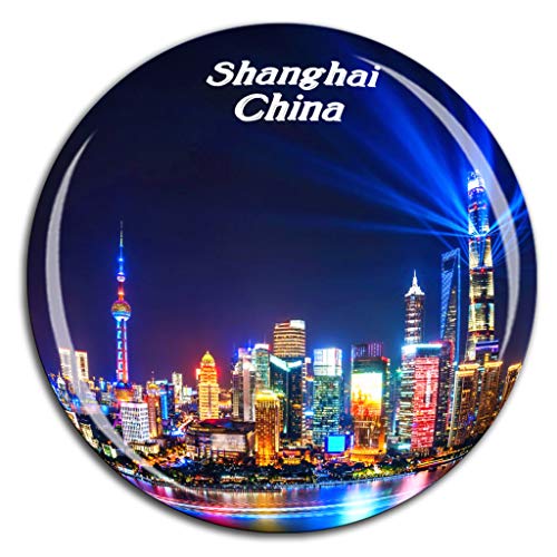 Weekino Die Bund Shanghai China Kühlschrankmagnet 3D Kristallglas Tourist City Travel Souvenir Sammlung Geschenk Starke Kühlschrank Aufkleber von Weekino